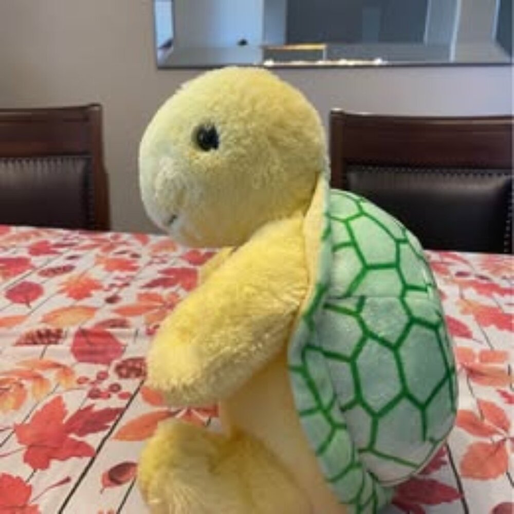 Aurora Yellow and Green Plush Turtle